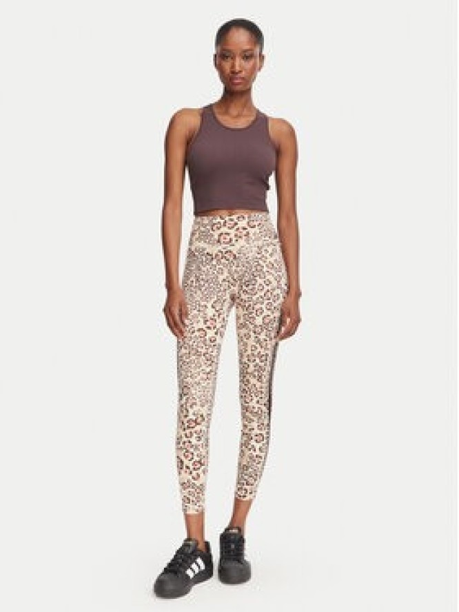 adidas Legginsy Farm Rio Optime KR0231 Beżowy jasny Slim Fit