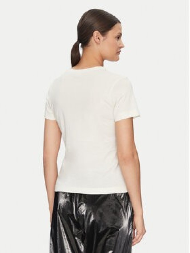 Guess T-Shirt V5GI02 K9RM1 Écru Slim Fit