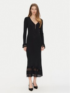 TWINSET Sukienka dzianinowa 251TP3050 Czarny Slim Fit