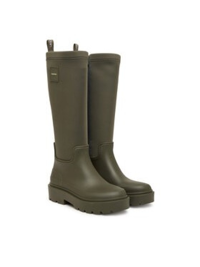 Calvin Klein Kalosze Rainboot High Rubber Neo HW0HW03180 Zielony