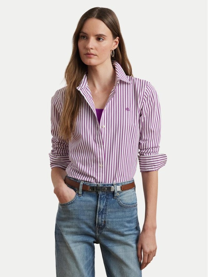 LAUREN RALPH LAUREN Koszula 200970764001 Fioletowy Classic Fit
