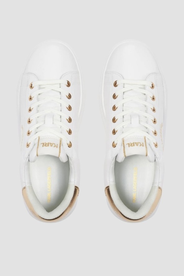 KARL LAGERFELD Białe damskie sneakersy KAPRI Maison, Rozmiar 38