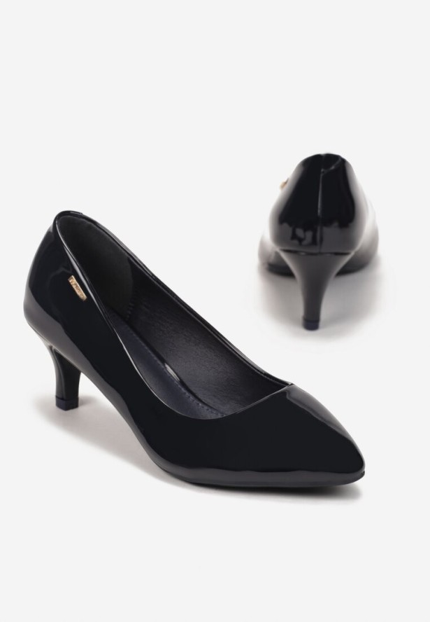 Granatowe Czółenka Ironice