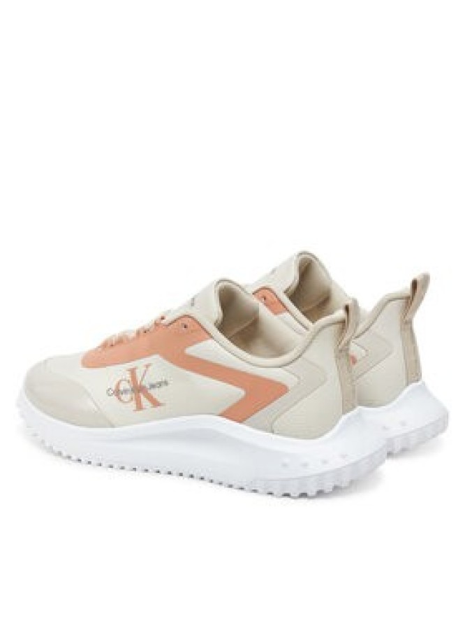 Calvin Klein Jeans Sneakersy Eva Runner Low Lace Mix Ml Wn YW0YW01442 Écru