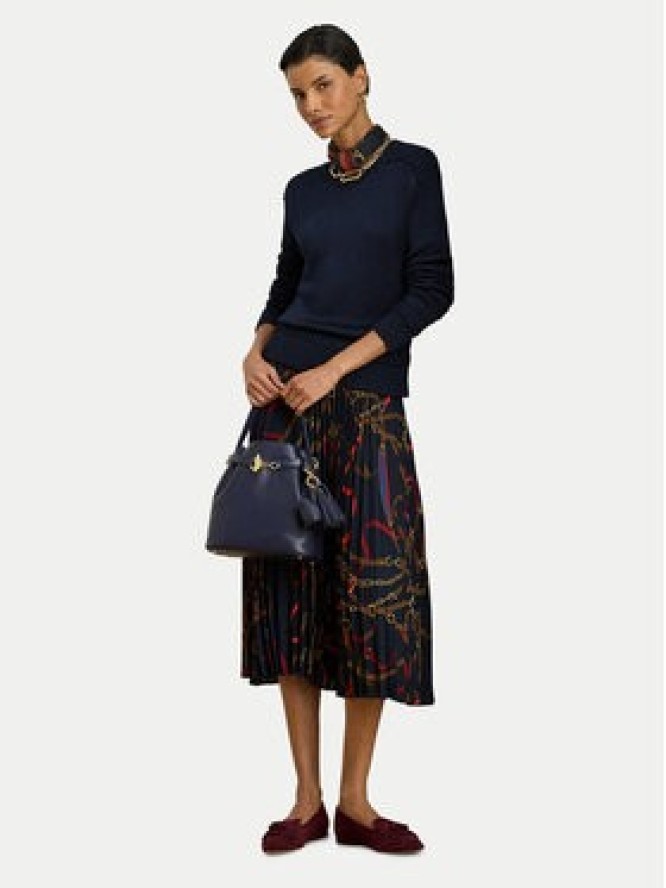 LAUREN RALPH LAUREN Spódnica plisowana 200P03550001 Granatowy Regular Fit