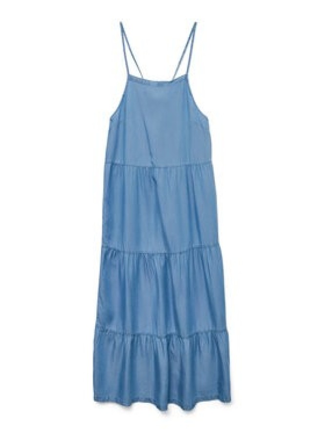 Vero Moda Sukienka letnia Fleur 10326075 Niebieski Loose Fit