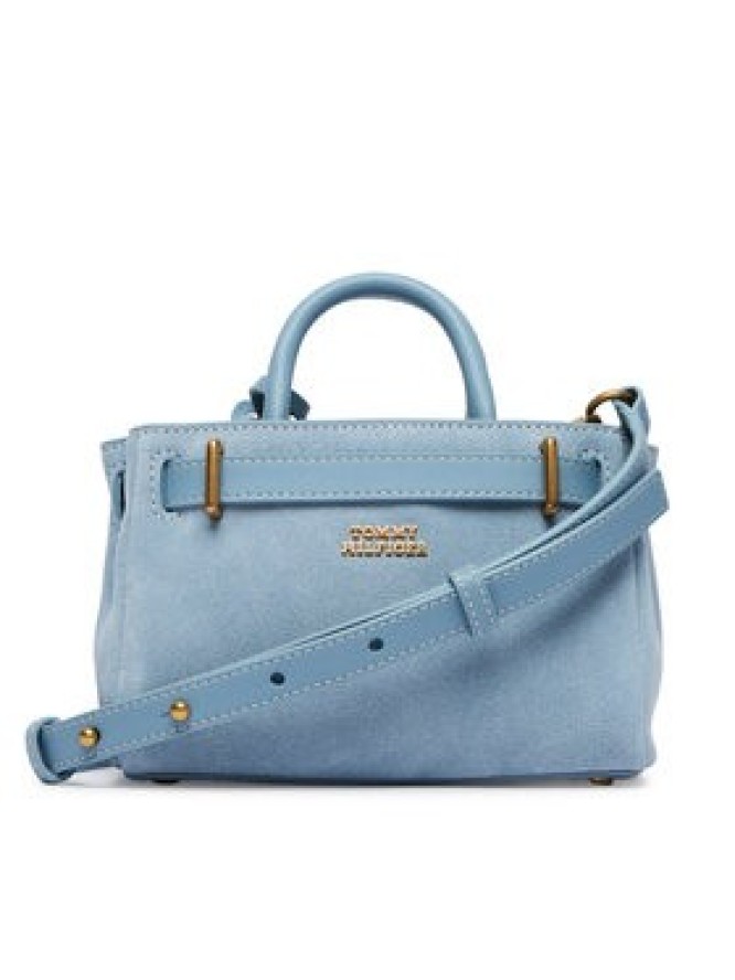 Tommy Hilfiger Torebka American Icon Micro Tote Suede AW0AW18853 Błękitny
