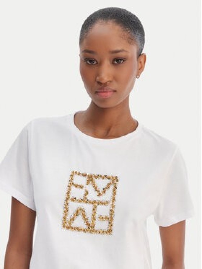 Marella T-Shirt Tema 2615971031 Biały Regular Fit