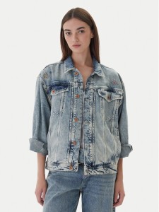 Mustang Kurtka jeansowa Arcata 1016944 Niebieski Loose Fit