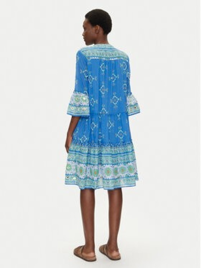 Iconique Sukienka letnia IC25-091 Niebieski Regular Fit