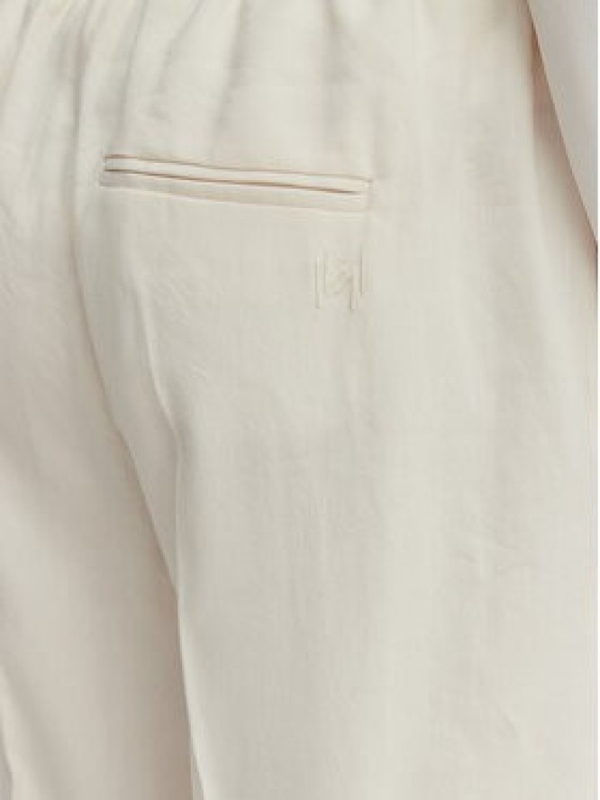 Marella Spodnie materiałowe Alloro 2613131115 Écru Regular Fit