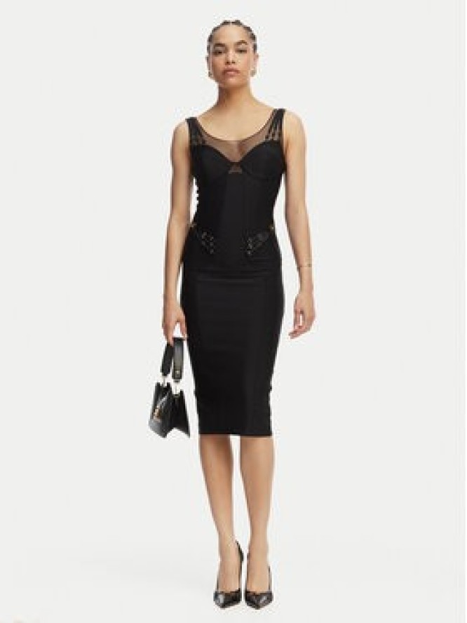 Elisabetta Franchi Sukienka koktajlowa AB-870-61E2-V650 Czarny Slim Fit