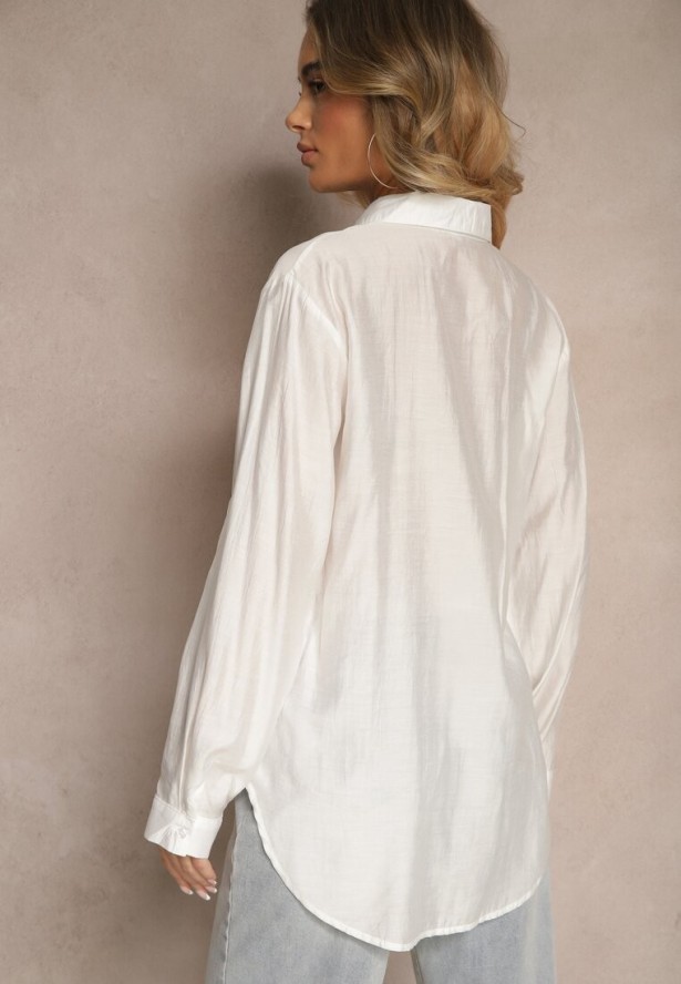 Biała Klasyczna Koszula z Wiskozy Vilnelis