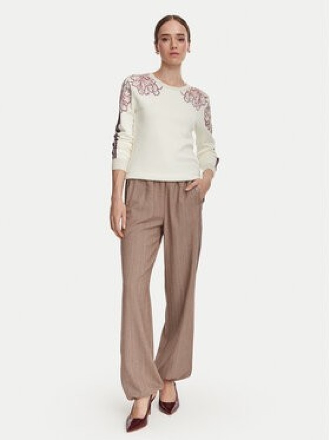 Liu Jo Sport Sweter TF6094 MS49I Kremowy Regular Fit