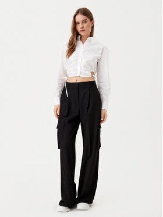 HUGO Spodnie materiałowe Hubike 50530970 Czarny Wide Leg