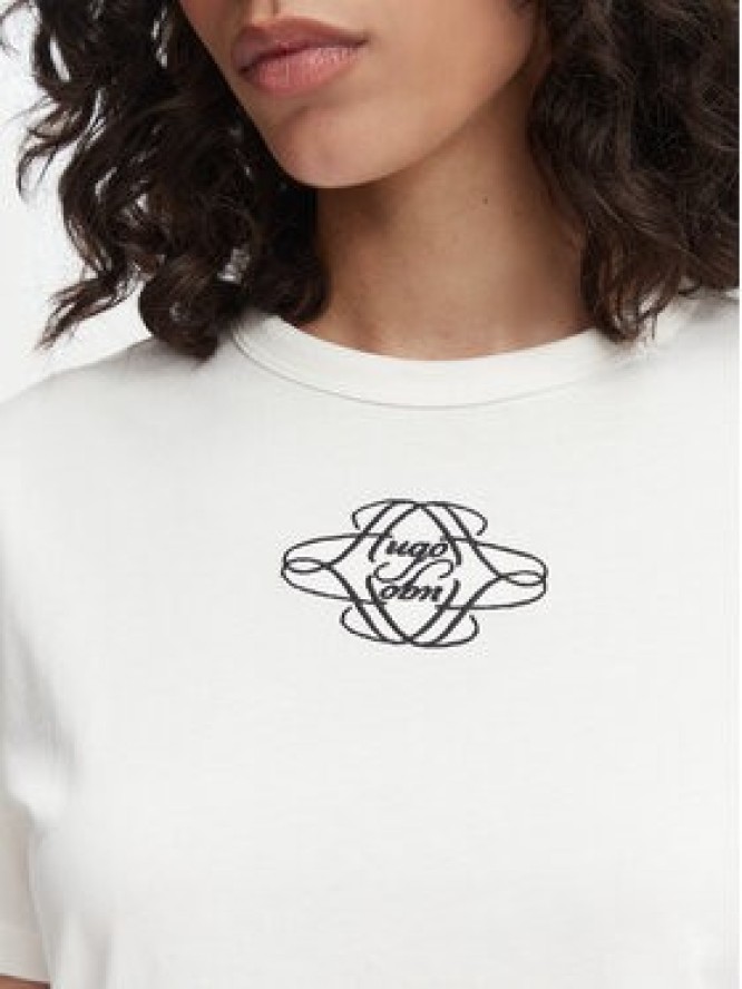 HUGO T-Shirt Damacia 8 50573353 Biały Regular Fit