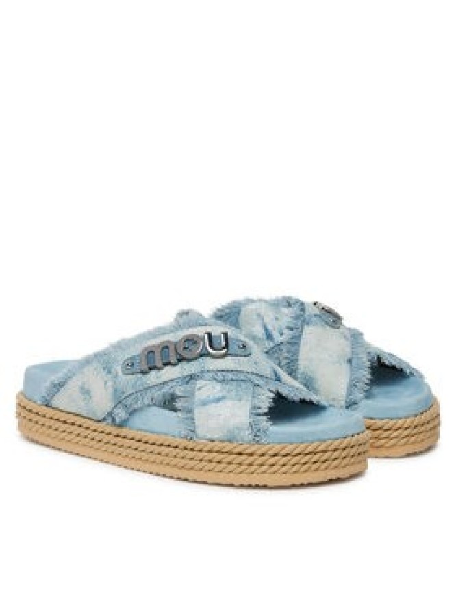 Mou Klapki Criss-cross MU.SW451010K Niebieski