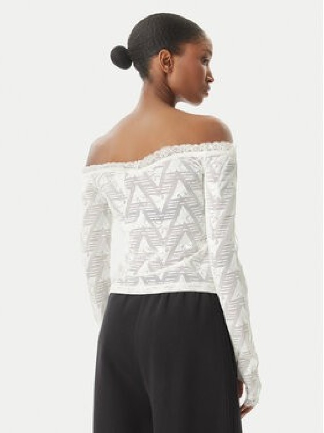 adidas Bluzka Lace Bardot KE3458 Biały Slim Fit