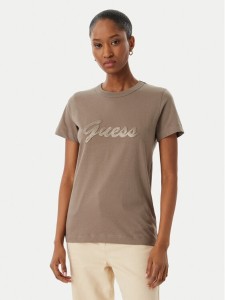 Guess T-Shirt W6GI08 K3023 Brązowy Regular Fit
