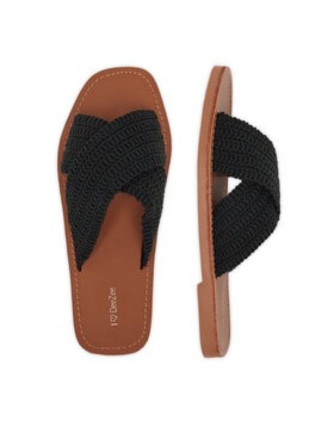 DeeZee Klapki E4736-1 Czarny