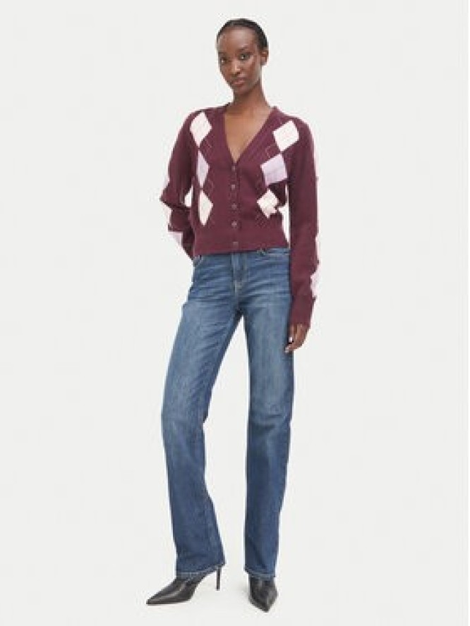 Guess Jeansy W6BAJR D2117 Granatowy Straight Fit
