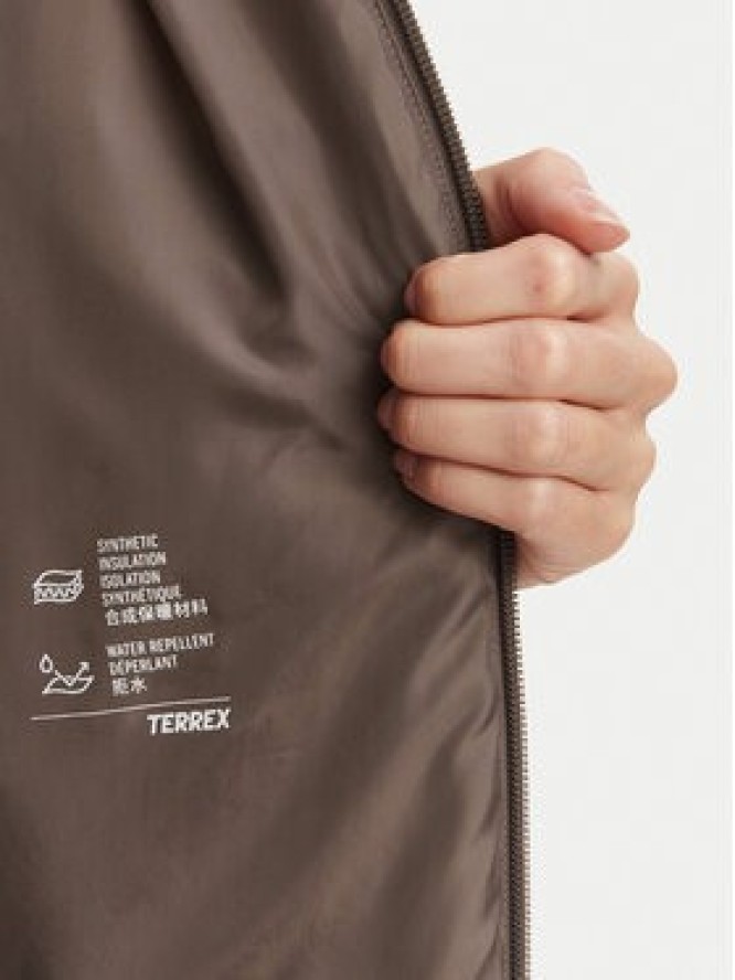 adidas Kurtka outdoor Terrex Multi Essentials Climawarm Insulated Hooded Jacket KX4232 Brązowy Regular Fit
