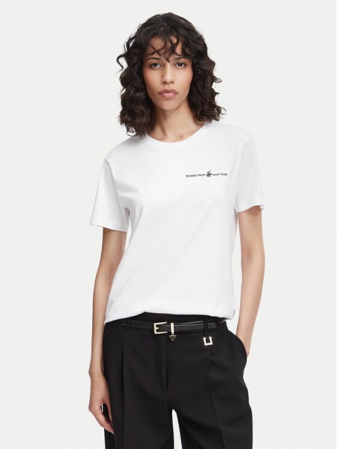 Beverly Hills Polo Club T-Shirt P-SS26W-TS085 Biały Regular Fit