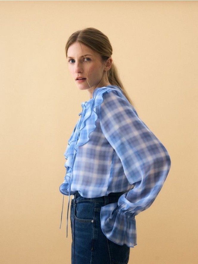 Koszula z żabotem - wielobarwny