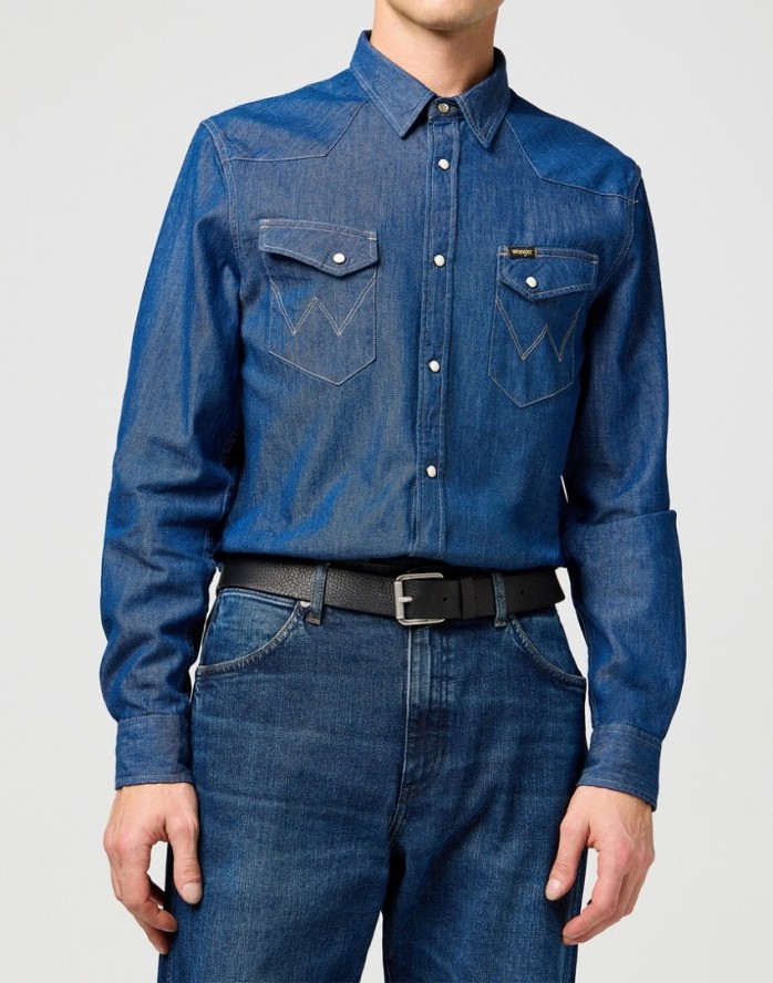 MESKI PASEK WRANGLER ROLLER BUCKLE BELT BLACK 112365297