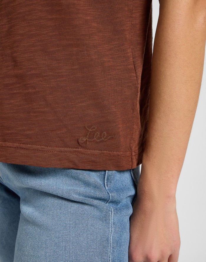 DAMSKA KOSZULKA LEE PERFECT TEE LUXE BROWN 112370965