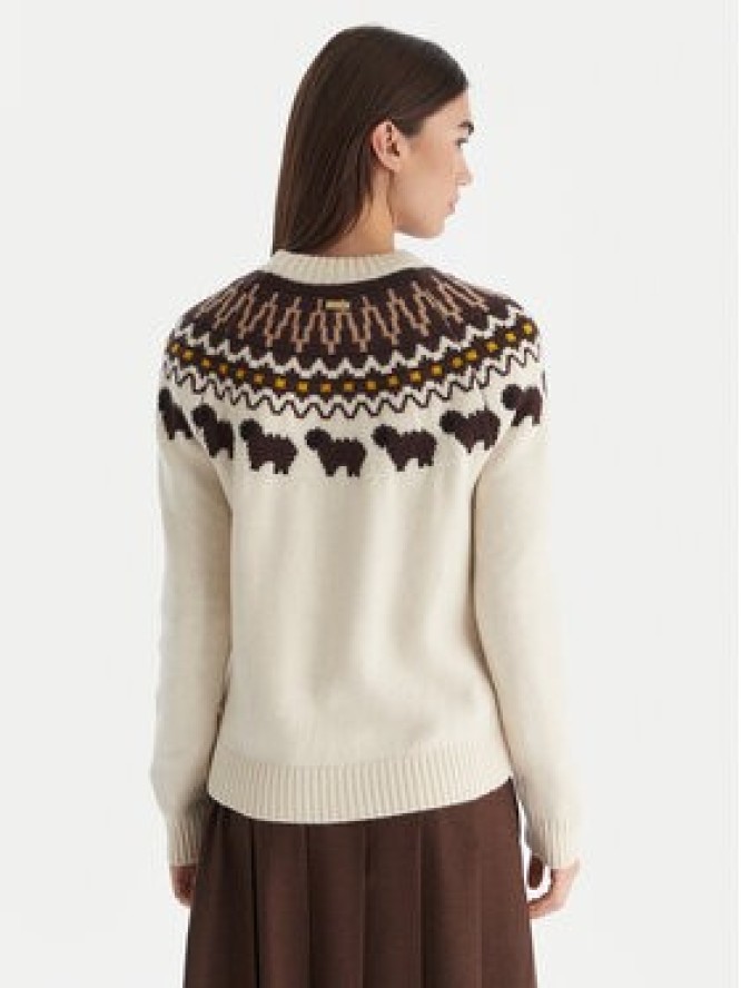 Hunter Sweter Ashie HARW0074251 Beżowy Regular Fit