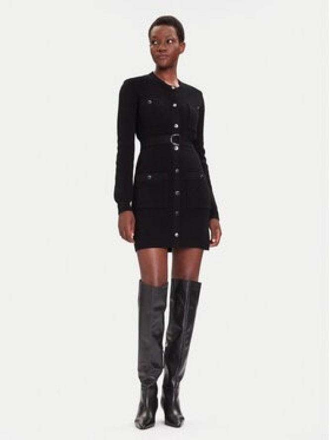 Liu Jo Sukienka dzianinowa MF5371 MS99E Czarny Slim Fit