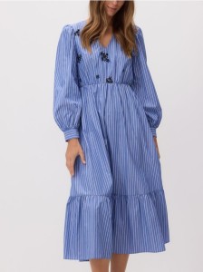 Sukienka z ozdobnymi aplikacjami - granatowy