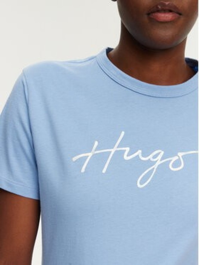 HUGO T-Shirt Damacia 50535491 Niebieski Regular Fit