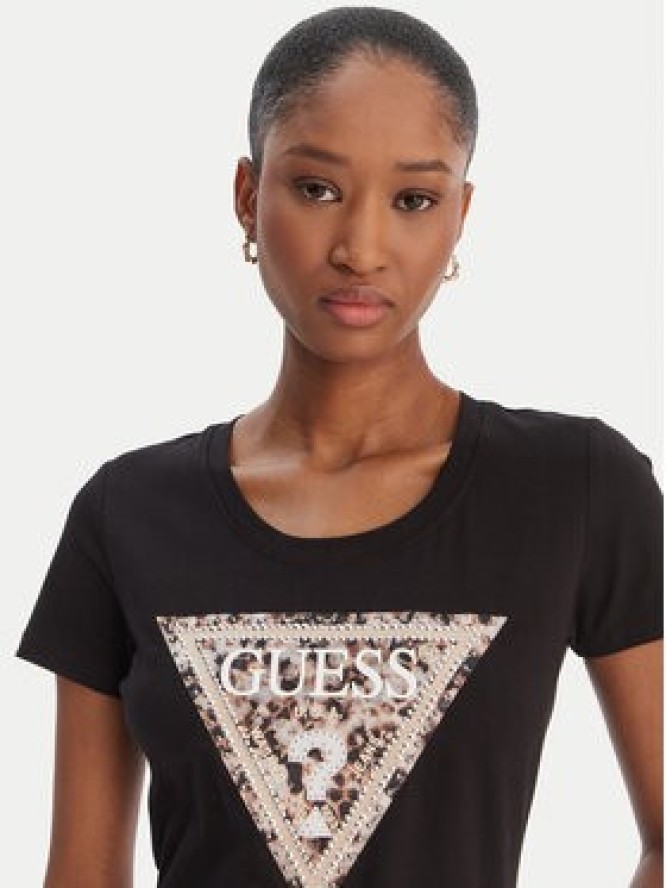 Guess T-Shirt W6RI32 J1314 Czarny Regular Fit