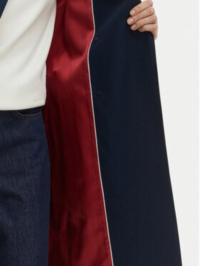 Tommy Hilfiger Trencz WW0WW48873 Granatowy Slim Fit