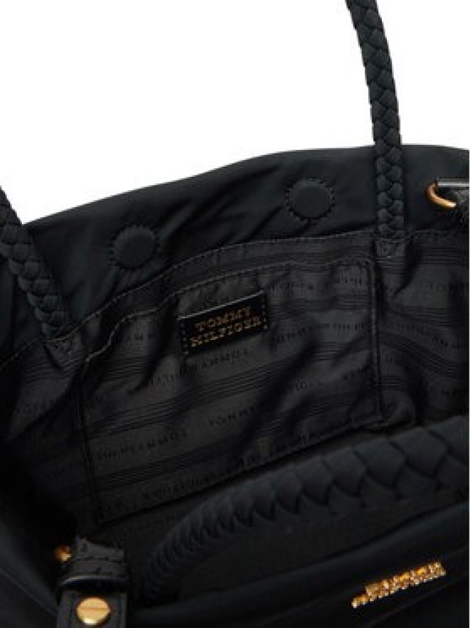 Tommy Hilfiger Torebka Th Marina Bucket Nylon AW0AW18831 Czarny