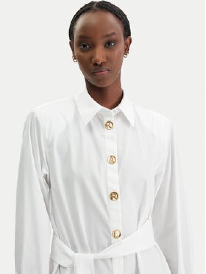 KARL LAGERFELD Sukienka koszulowa B1W13026 Biały Regular Fit