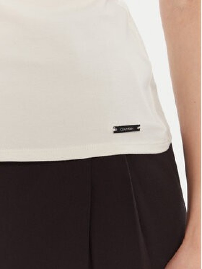 Calvin Klein T-Shirt LV047B275G Écru Slim Fit