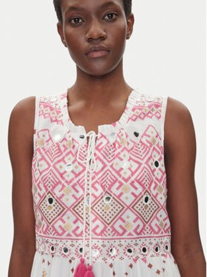 Iconique Sukienka letnia IC25-036 Biały Regular Fit