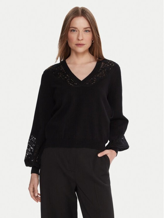 TWINSET Sweter 252TT3440 Czarny Regular Fit