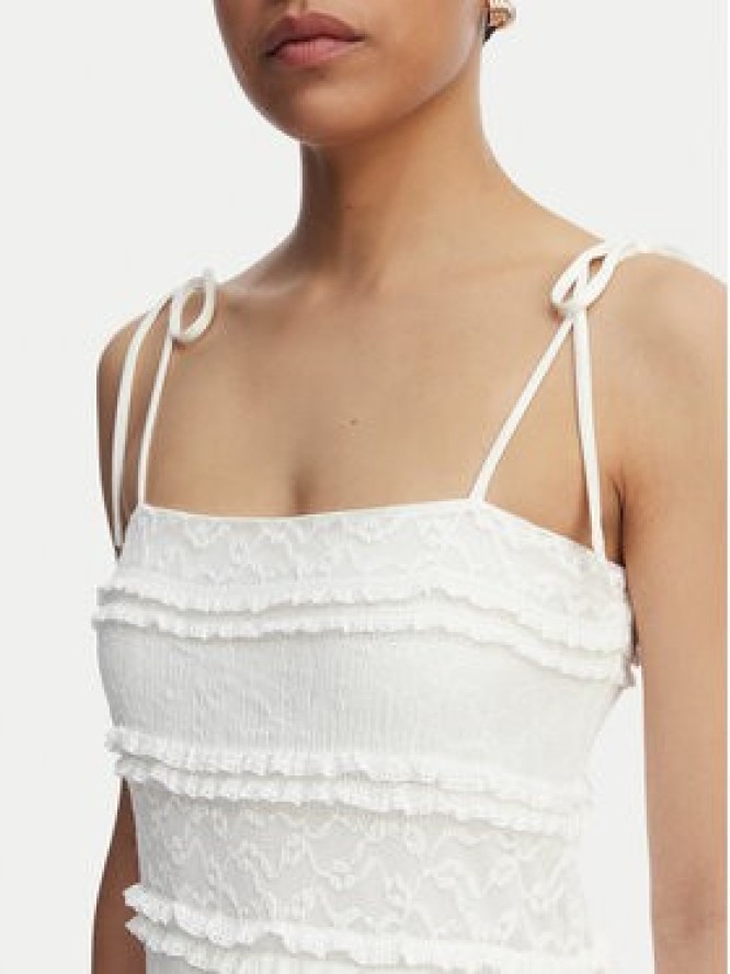Vero Moda Sukienka wieczorowa Lucia 10348443 Kremowy Regular Fit