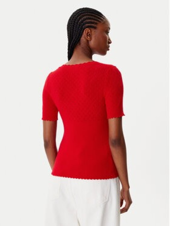 Morgan Bluzka 252-MSNAKE Czerwony Slim Fit