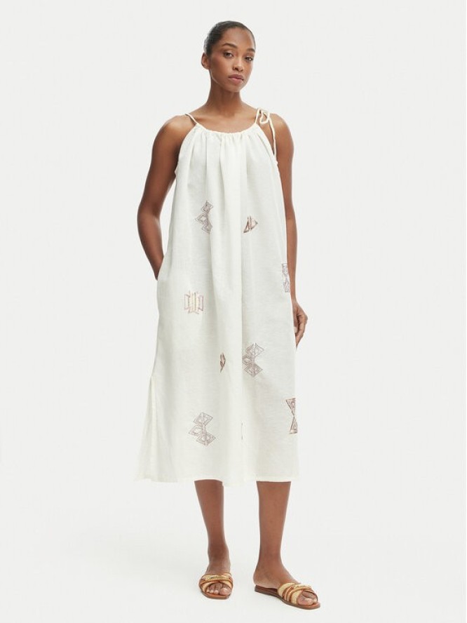 Iconique Sukienka letnia Ava IC26-017 Écru Relaxed Fit