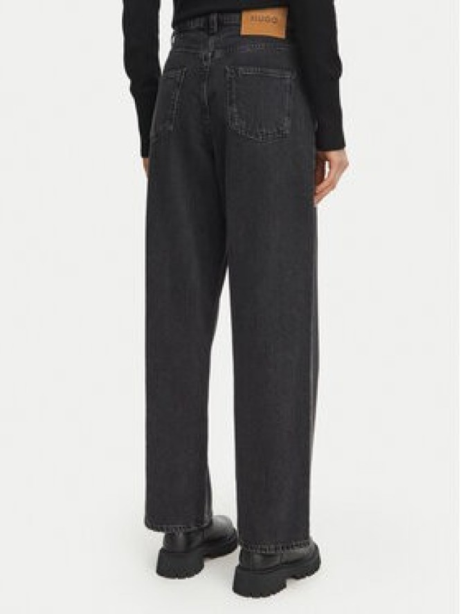 HUGO Jeansy 50567305 Czarny Straight Leg