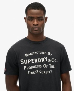 superdry Copper Label Relaxed T-Shirt z bawełny organicznej — Washed Black