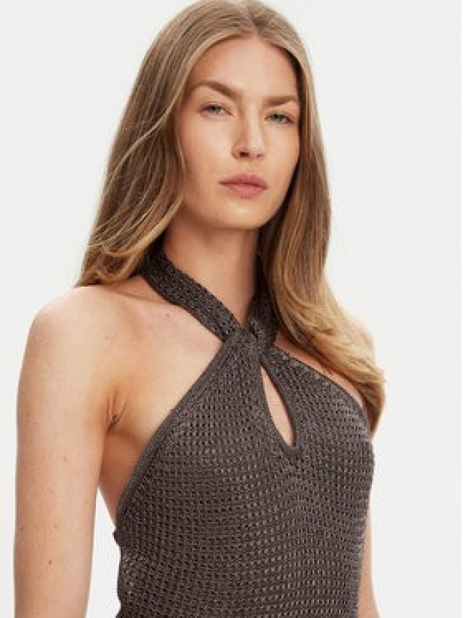 Guess Sukienka dzianinowa W5YK34 Z24F0 Szary Slim Fit