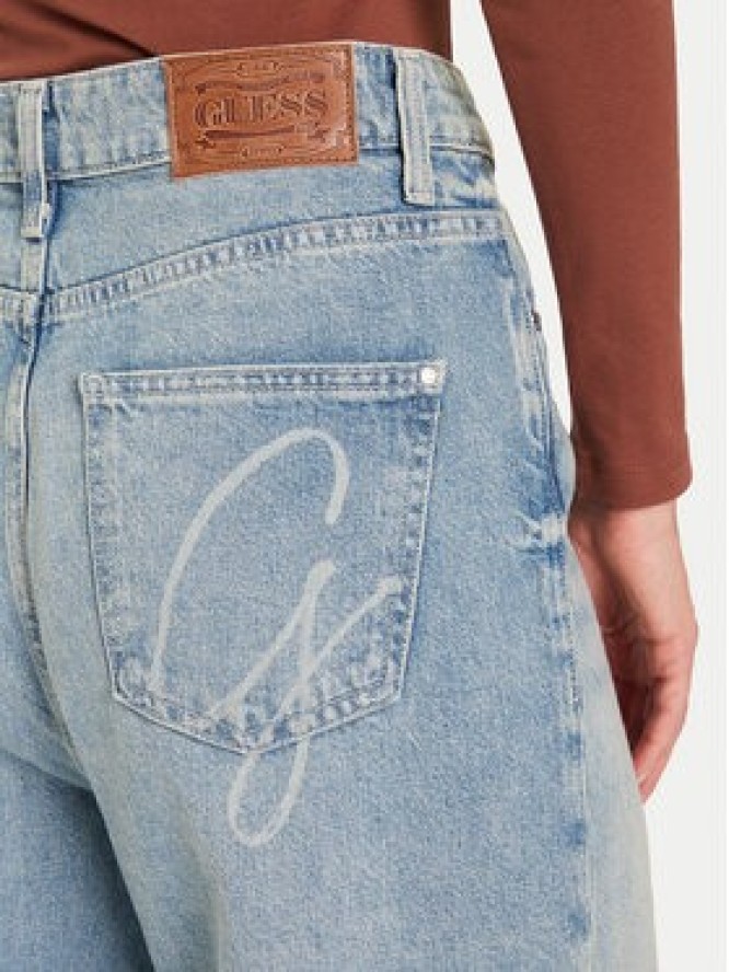 Guess Jeansy W5BA3T D0742 Niebieski Wide Leg