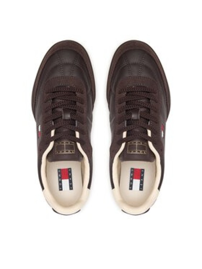 Tommy Jeans Sneakersy Tj Low Leather Runner EN0EN03084 Brązowy