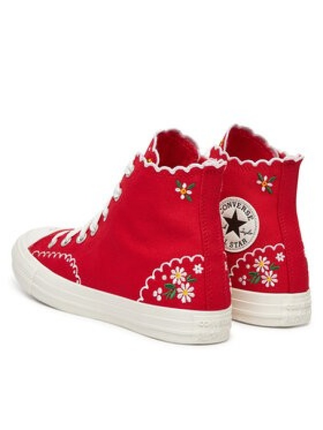 Converse Trampki Chuck Taylor All Star Embroidered Flowers A13518C Czerwony